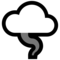 Tornado emoji on Microsoft